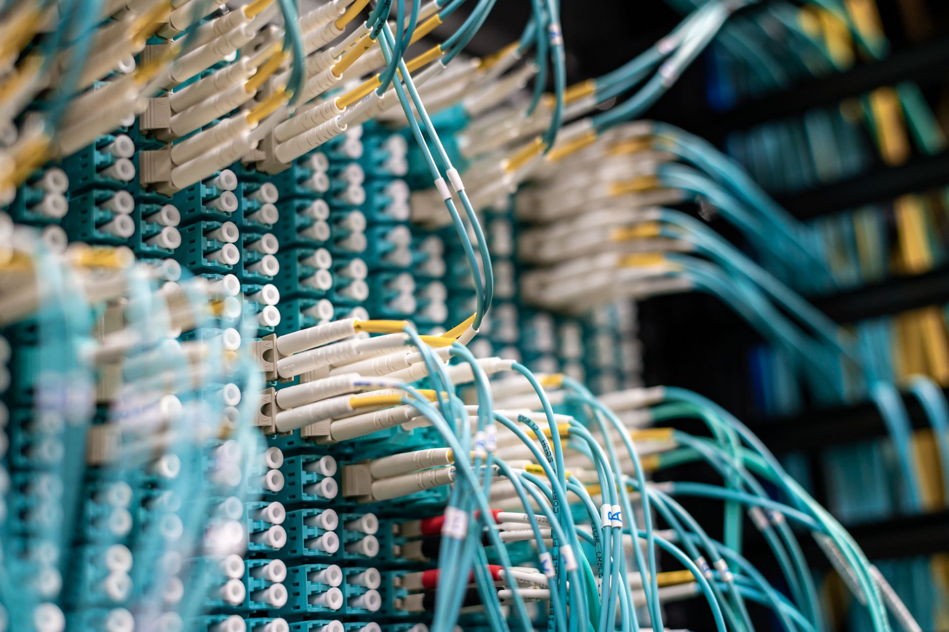 Dense network patch cables in a data-center panel